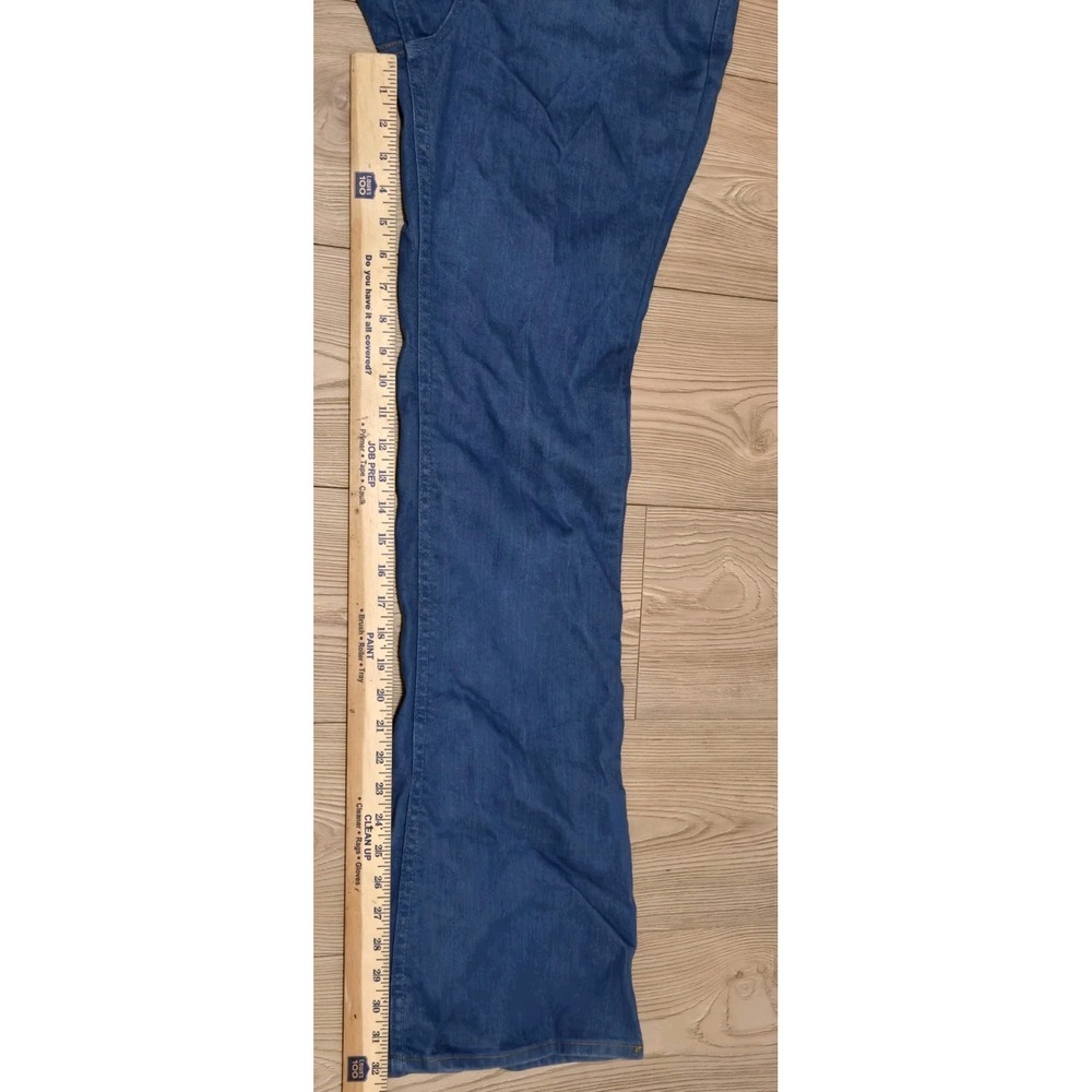True Vintage Womens M.R. Mr LEE Jeans Blue Size 28 T Tall 30x32 Bell Bottoms - Picture 3 of 10
